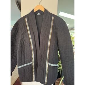 Pure Jill Elements Womens Quilted Cardigan XL Boho Chic Grammacore CottageCore